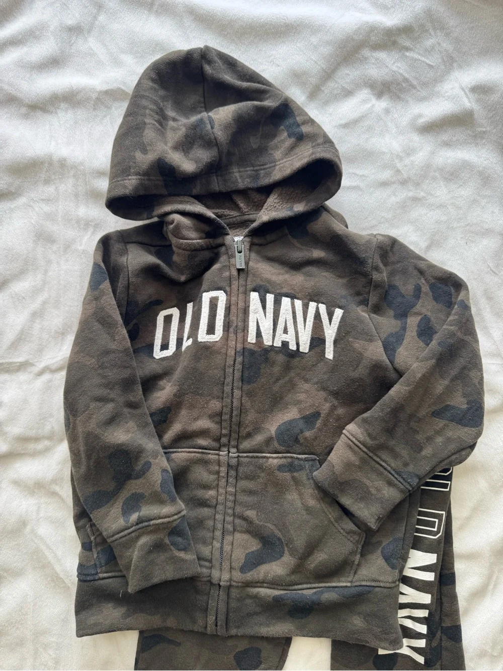 Old Navy Sweatsuit Set Camo Zip Hoodie Jogger Pants